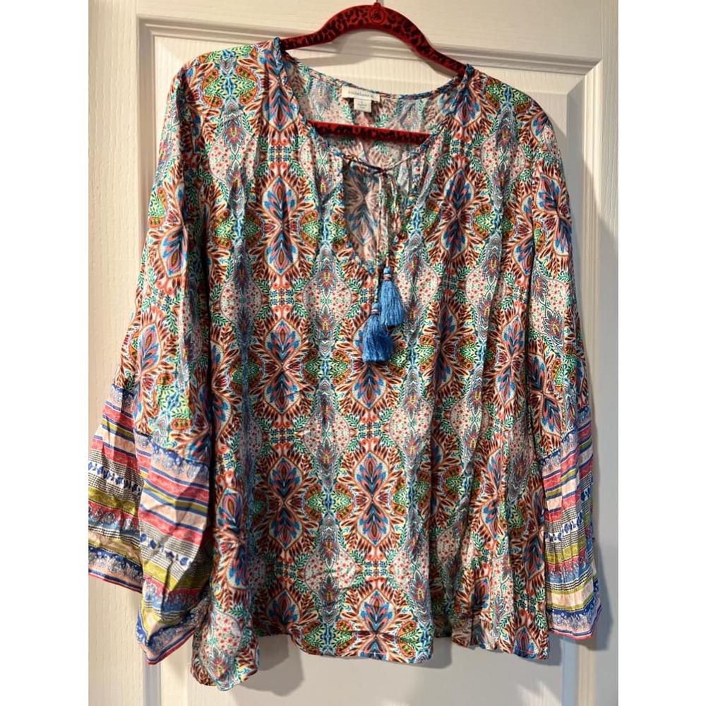 Sundance multi color Oeasant style top 
Sz L